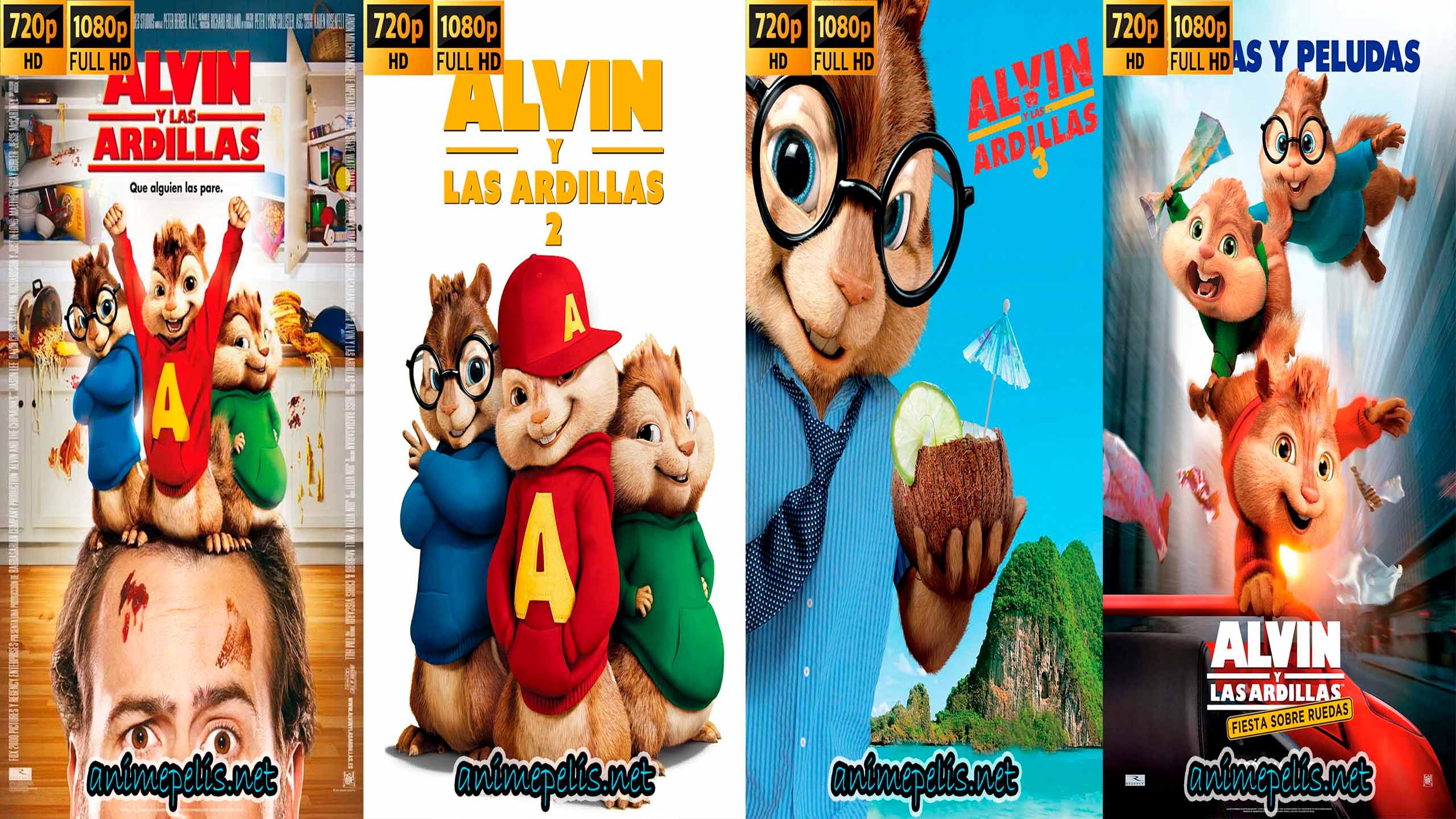 ALVIN Y LAS ARDILLAS TODAS LAS PELÍCULAS